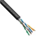 Витая пара U/UTP 4 пары кат 5e CU 0.5мм (24AWG) FLUKE test pass OUT 305м черный PE