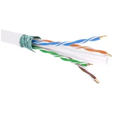 Витая пара F/UTP 4 пары CAT 6 нг(А)-LS белый катушка 305м