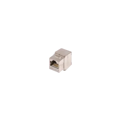Модуль-вставка NIKOMAX типа Keystone, Кат.5е (Класс D), 100МГц, RJ45/8P8C, самозажимной, T568A/B, 180 градусов, полный экран, металлик
