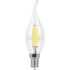 Лампа светодиодная, (9W) 230V E14 2700K прозрачная, LB-74