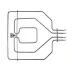 ТЭН духовки 2800Вт(1300+1500), нерж, L375х360мм, верхний, Neff, Siemens, Bosch, 240В