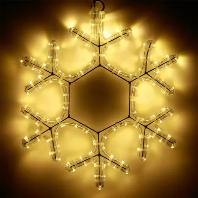 Фигура снежинка ARD-SNOWFLAKE-M7-450x375-108LED   Warm 230V, 6.5W Ardecoled, IP65