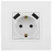 Розетка ЭРА Elegance 14-4109-01М 2P+E 16A-250В, штор. с 2xUSB 5В-3А, белый матовый
