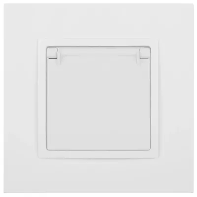 14-2103-01 ЭРА Розетка 2P+E Schuko со шторками с крышкой, 16A-250В, IP20, Эра Elegance, белый (10/10
