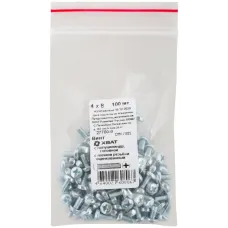 Винт DIN7985 М4х8 полукруглая головка оцинкованный (100 шт)