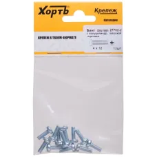 Винт DIN7985 М4х12 полукруглая головка оцинкованный (12 шт)
