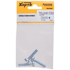 Винт DIN7985 М6х30 полукруглая головка оцинкованный (3 шт)