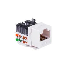 Модуль Keystone кат.5e, UTP, 1xRJ45, T568A/B, 90, белый