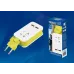 Удлинитель серии Travel, шнур 1,5м., 1 гнездо, б/з, 2USBх1,1 A. S-CT1-1,5U WHITE/GREEN LM Белый с салатовым.