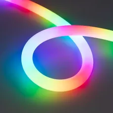 Лента герметичная SPI-MOONLIGHT-TOP-F180-D25мм 12V RGB-PX2 360deg 20 W/m, IP65, 3535, 3m, wire x1 вывод кабеля прямой