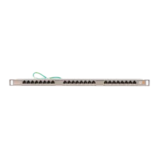 Панель 19'', 0,5U, 24 порта, Кат.6, RJ45/8P8C, экран., металлик