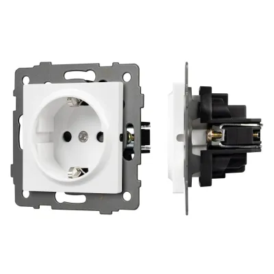 Механизм электрической розетки SCT-MEU1-PL-WH-V 250V, 16A
