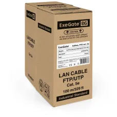 Витая пара F/UTP 4 пары кат 5e CCA 0.5мм (24AWG) 100м серый PVC