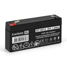 Аккумуляторная батарея ExeGate DT 6012-F1 (6V 1.2Ah, клеммы F1)