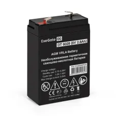 Аккумуляторная батарея ExeGate DT 6028-F1 (6V 2.8Ah, клеммы F1)