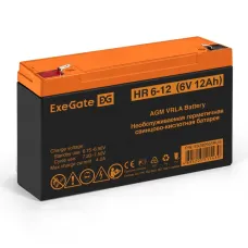 Аккумуляторная батарея ExeGate HR 6-12-F1 (6V 12Ah, клеммы F1)
