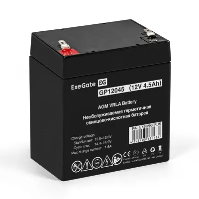 Аккумуляторная батарея ExeGate GP12045-F1 (12V 4.5Ah, клеммы F1)