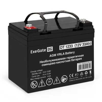Аккумуляторная батарея ExeGate DT 1233-М5 (12V 33Ah, болт М5)