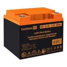 Аккумуляторная батарея ExeGate HR 12-40-М6 (12V 40Ah, болт М6)