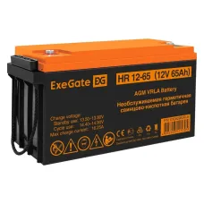 Аккумуляторная батарея ExeGate HR 12-65-М6 (12V 65Ah, болт М6)