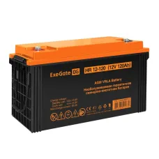 Аккумуляторная батарея ExeGate HR 12-120-М8 (12V 120Ah, болт М8)