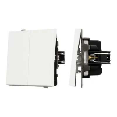 Механизм выключателя управления шторами SWT-TENDO-MKR2-SFPL-WH 230V, 10A, Белый, 1 пост