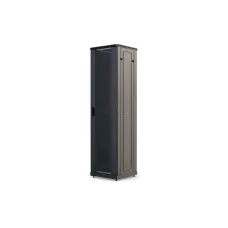 Шкаф телекоммуникационный напольный 47U 600x1000 ШТ-НП-М-47U-600-1000-С-Ч, передняя дверь стекло, черный