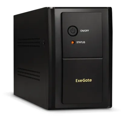ИБП ExeGate SpecialPro UNB-1000.LED.AVR.6C13.RJ.USB (1000VA/650W, LED, AVR,6*C13, RJ45/11,USB, батарея 12V 7.2Ah - 2 шт., металлический корпус, Black) <EP285480RUS>