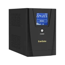 ИБП ExeGate SpecialPro Smart LLB-1500.LCD.AVR.8C13.USB (1500VA/950W, LCD, AVR, 8*C13, USB, батарея 12V 9Ah - 2 шт., металлический корпус, Black) <EP285500RUS>