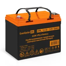 Аккумуляторная батарея ExeGate HRL 12-33-М5 (12V 33Ah, болт М5)