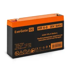 Аккумуляторная батарея ExeGate HR 6-9-F1 (6V 9Ah 634W, клеммы F1)