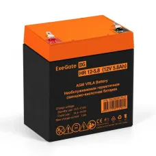 Аккумуляторная батарея ExeGate HR 12-5.8-F2 (12V 5.8Ah 1223W, клеммы F2)