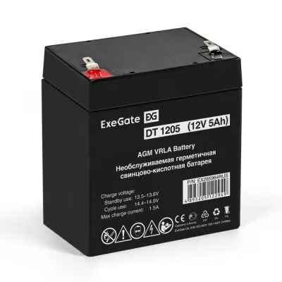 Аккумуляторная батарея ExeGate DT 1205-F1 (12V 5Ah, клеммы F1)