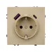 Механизм розетки с USB зарядкой SCT-NOBE-MUAC-SFPL-GD 230V, 16A, Золото светлое, 3 поста