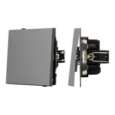 Механизм выключателя одноклавишный проходной SWT-TENDO-MKP1-PL-GR 230V, 10A, Серый, 1 пост