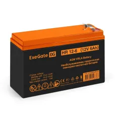 Аккумуляторная батарея ExeGate HR 12-6-F2+F1 (12V 6Ah 1224W, клеммы F2+F1)