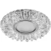 Светильник потолочный встраиваемый со светодиодной подсветкой 15LEDx2835 SMD 4000K, MR16 50W G5.3, прозрачный, хром, CD914 с драйвером в комплекте