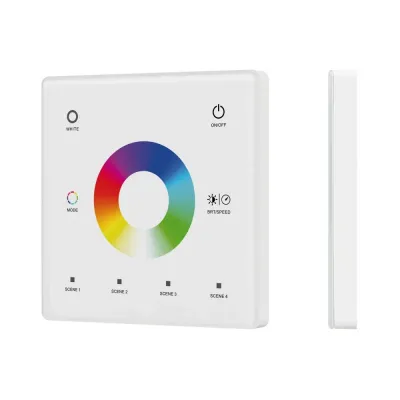 Панель сенсорная INTELLIGENT ARLIGHT SMART-RF-801-11-1G-4SC-RGBW белый, 3 В, 2.4G, накладная, IP20, Пластик, 5 лет