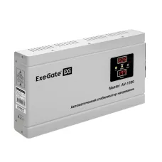 Стабилизатор напряжения релейный настен ExeGate AV-1500 (1500ВА, вх 140-260В,индик, вых 220В, 2*Sch