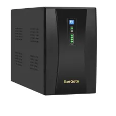 ИБП ExeGate SpecialPro UNB-2200.LED.AVR.4C13.RJ.USB (2200VA/1300W, LED, AVR,4*C13, RJ45/11,USB, батарея 12V 9Ah - 2 шт., металлический корпус, Black)