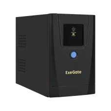 ИБП ExeGate SpecialPro UNB-1000.LED.AVR.1SH.2C13.RJ.USB (1000VA/550W, LED, AVR,1*Schuko+2*C13, RJ45/11,USB, батарея 12V 9Ah, металлический корпус, Black)