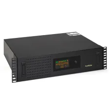 ИБП ExeGate ServerRM UNL-3000.LCD.AVR.2SH.3C13.USB.3U (3000VA/1800W, Color LCD, AVR, 2*Schuko+3*C13, USB, батарея 12V 7.2Ah - 2 шт., 3U, установка в стойку, Black)