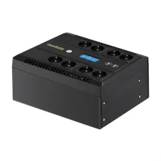 ИБП ExeGate NEO Smart LHB-1000.LCD.AVR.8SH.CH.RJ.USB (1000VA/650W, LCD, AVR, 8*Schuko, RJ45/11, USB, 4*USB-порта для зарядки, батарея 12V 9Ah, Black)