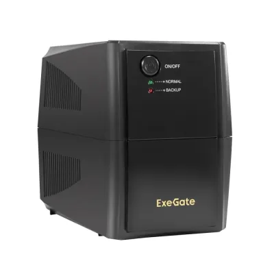 ИБП ExeGate SpecialPro UNB-500.LED.AVR.2SH (500VA/300W, LED, AVR, 2*Schuko, батарея 12V 4.5Ah, Black) <EX294612RUS>