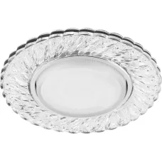 Светильник встраиваемый со светодиодной подсветкой 20LEDx2835 SMD 4000K, 15W GX53, без лампы, прозрачный, хром, CD4021 с драйвером в комплекте