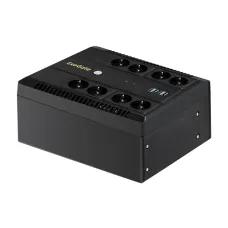 ИБП ExeGate NEO Smart LHB-650.LCD.AVR.8SH.CH.RJ.USB (650VA/360W, LCD, AVR, 8*Schuko, RJ45/11, USB, 4*USB-порта для зарядки, батарея 12V 7.2Ah, Black)