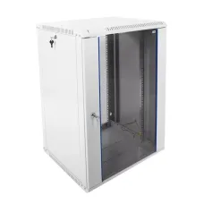 Шкаф телекоммуникационный настенный разборный 18U (600x520) дверь стекло