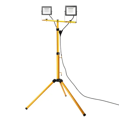 Прожектор на штативе, 2x50W 6400К 220V черный IP65 , LL-503