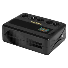 ИБП ExeGate NEO Smart BU-800.LCD.AVR.5SH.CH (800VA/480W, цветной LCD-дисплей, AVR, 5*Schuko, USB-порт для зарядки, батарея 12V 7.2Ah, Black)