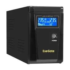ИБП (инвертор, синус, для котла) ExeGate SineTower SZ-600.LCD.AVR.1SH (600VA/360W, чистая синусоида, LCD дисплей, AVR, 1*Schuko, линейно-интерактивный, внешняя батарея 12В д